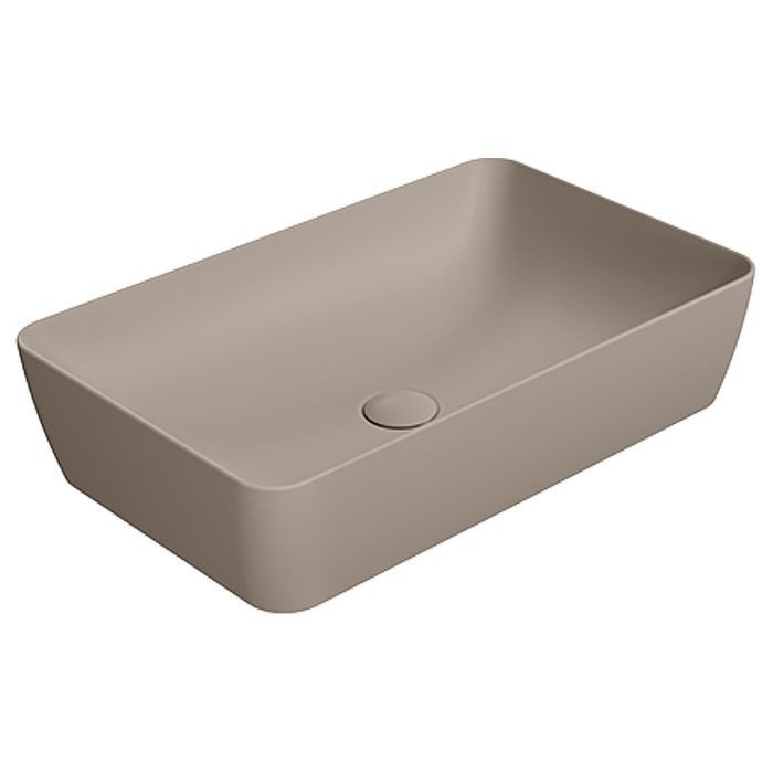 GSI Nubes Раковина чаша 60x38x14h см, без перелива и отверстия под смеситель, цвет: tortora matte 903605