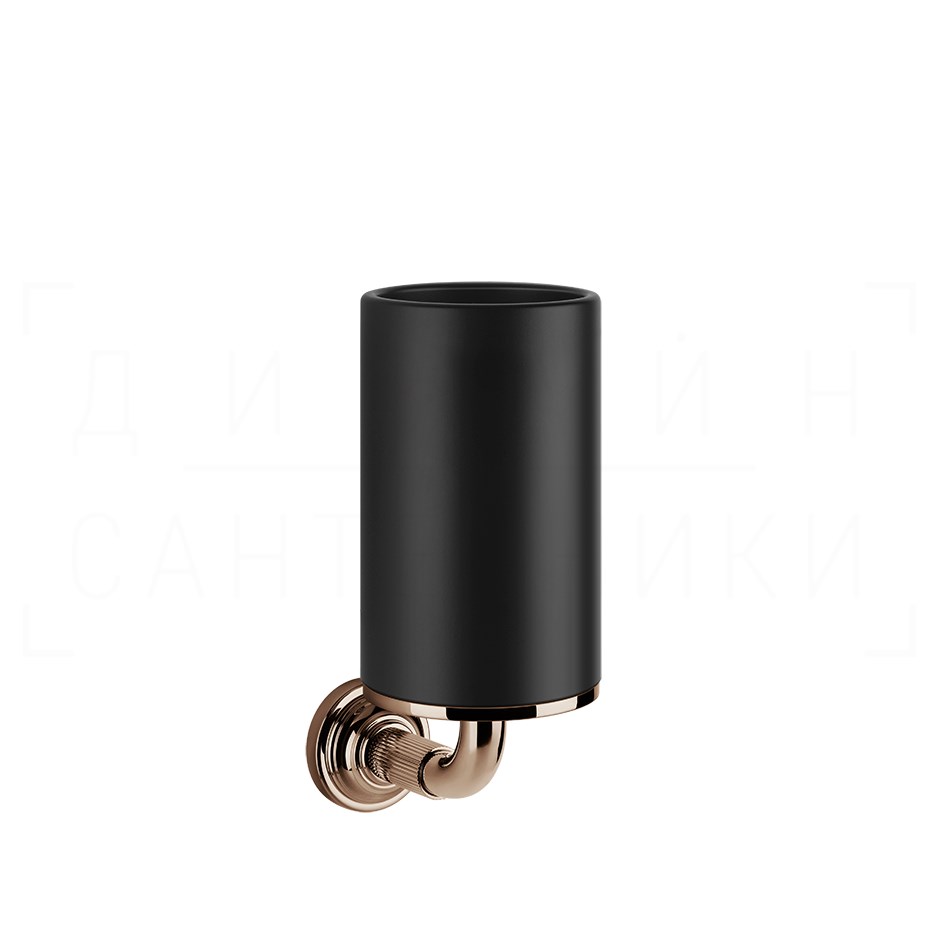 Gessi Venti20 Стакан подвесной, керамический Neolite, цвет: black/copper PVD 65408#030
