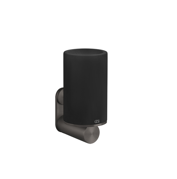 Gessi 316 Accessories Стакан для зубных щеток подвесной, керамический, цвет: brushed black metal PVD 54708#707