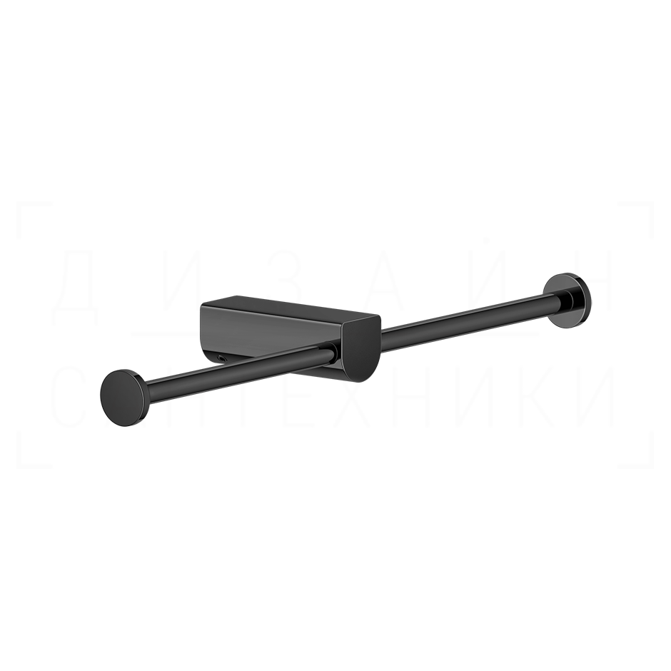 Gessi Rilievo Двойной держатель туалетной бумаги открытый, подвесной, цвет: black metal PVD 59415#706