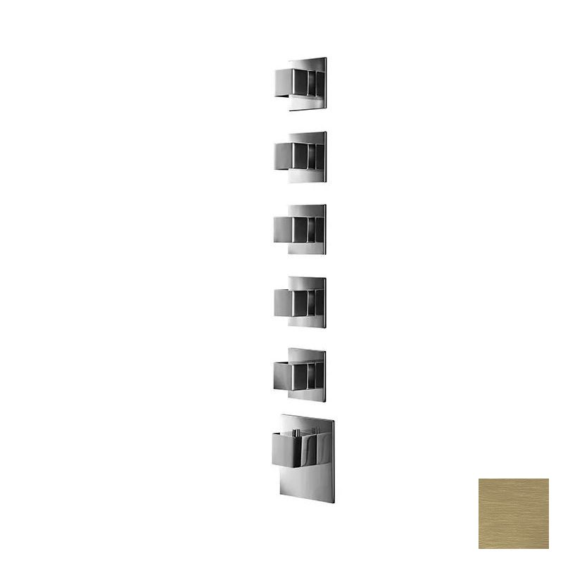 Almar High Flow Square Термостат для душа, внешняя часть на 5 потребителей, цвет: brushed high brass E180025.HB