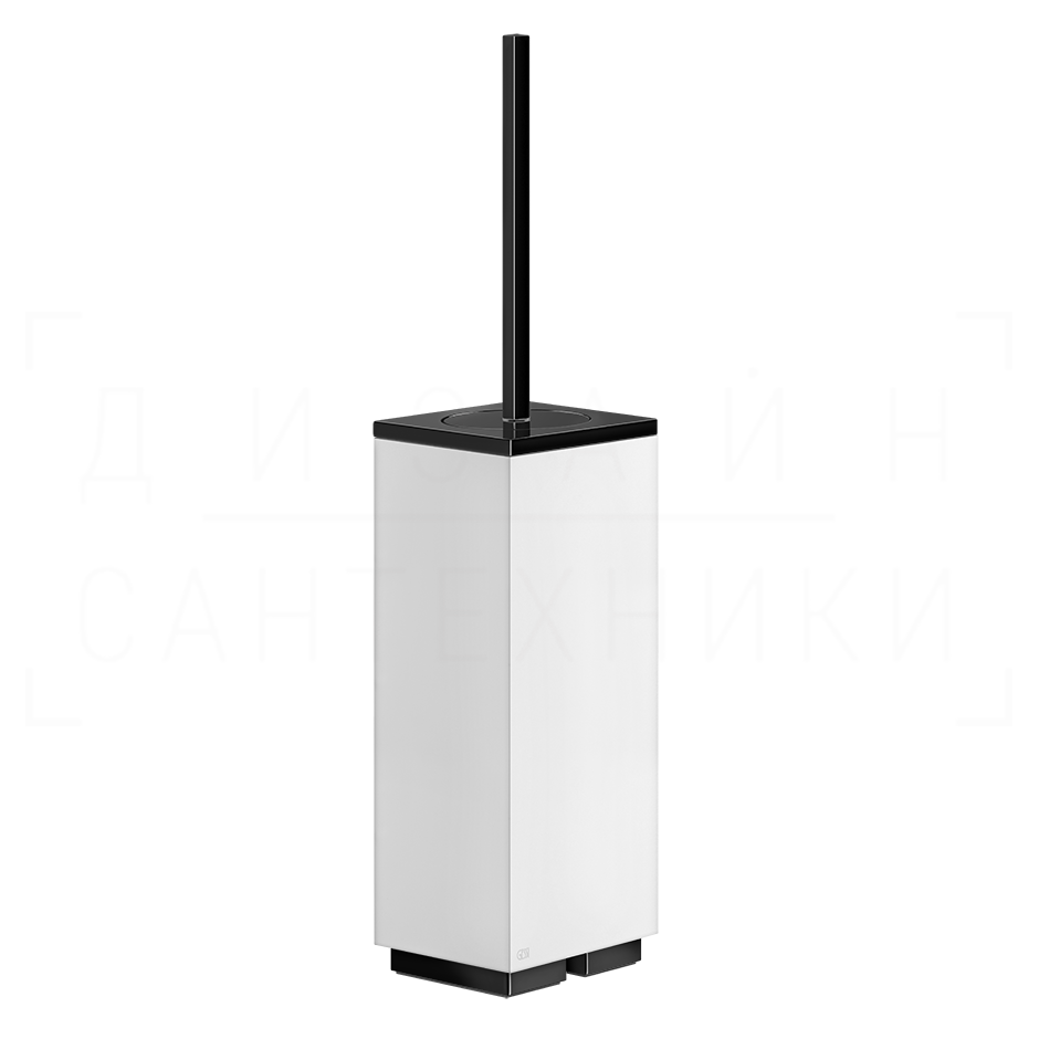 Gessi Inverso/Rettangolo Ершик для унитаза напольный, колба Neolite, цвет: white/black metal PVD 20843#706