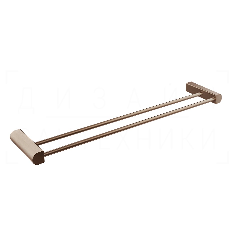 Gessi Rilievo Полотенцедержатель двойной 62,8 см, подвесной, цвет: copper brushed PVD 59405#708