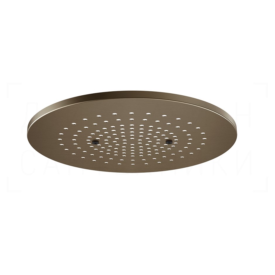 Gessi Afilo Потолочный душ d35,5 см, встраив., 1 вид струи, хромотер., цвет: coffee bronze brushed 57018#761