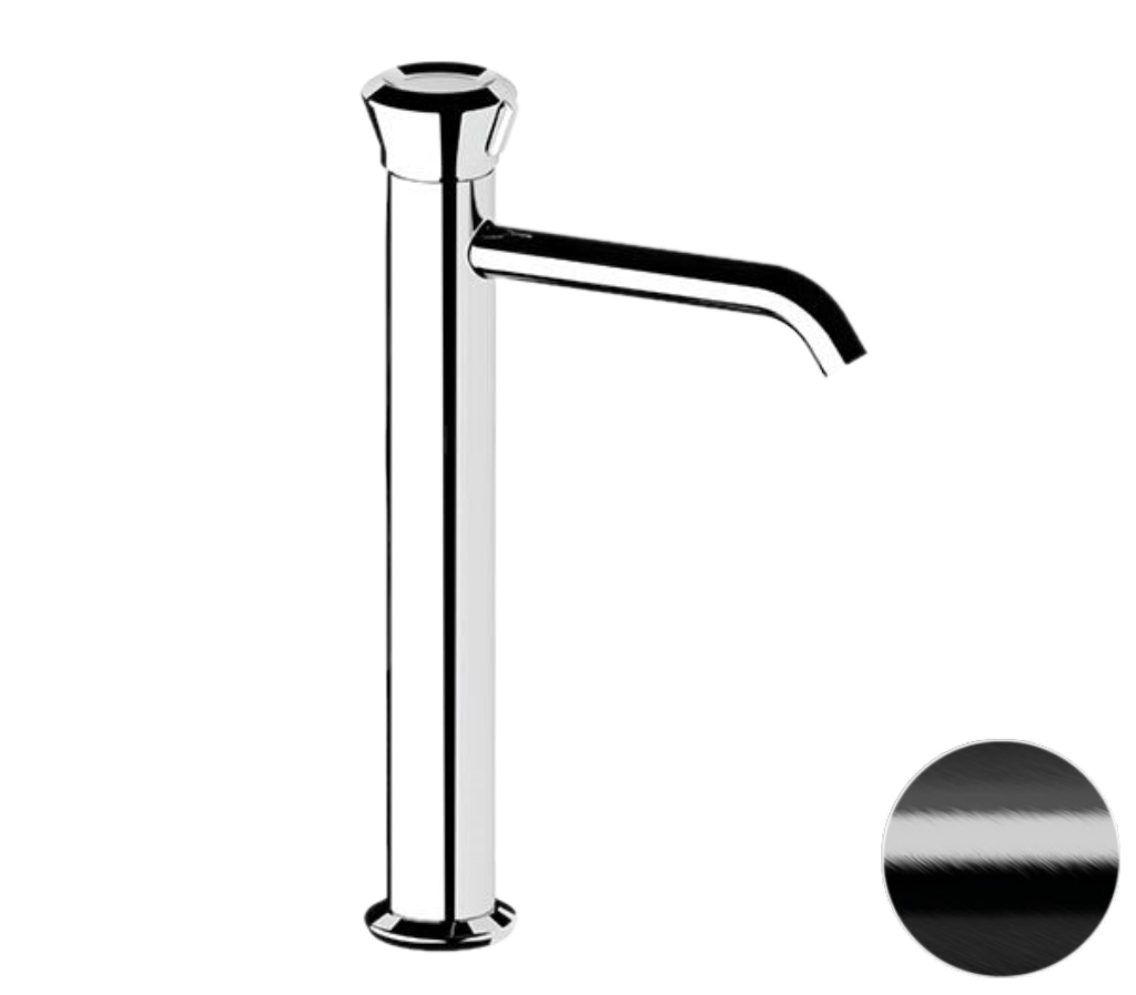 Remer Element Смеситель для раковины, без донного клапана, цвет: cromo nero spazzolato ET11LXLCFP