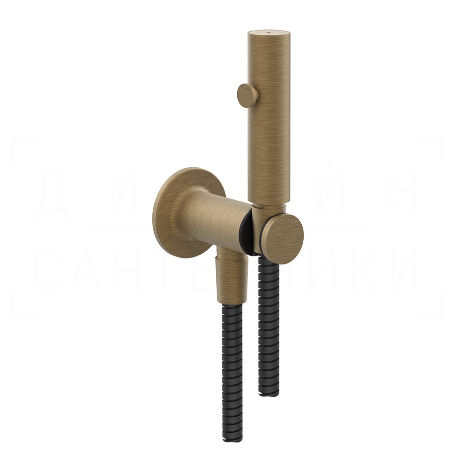 Gessi Inciso Гигиенический душ без смесителя, с запорным клапаном, шланг 125 см, цвет: antique brass 58153#713