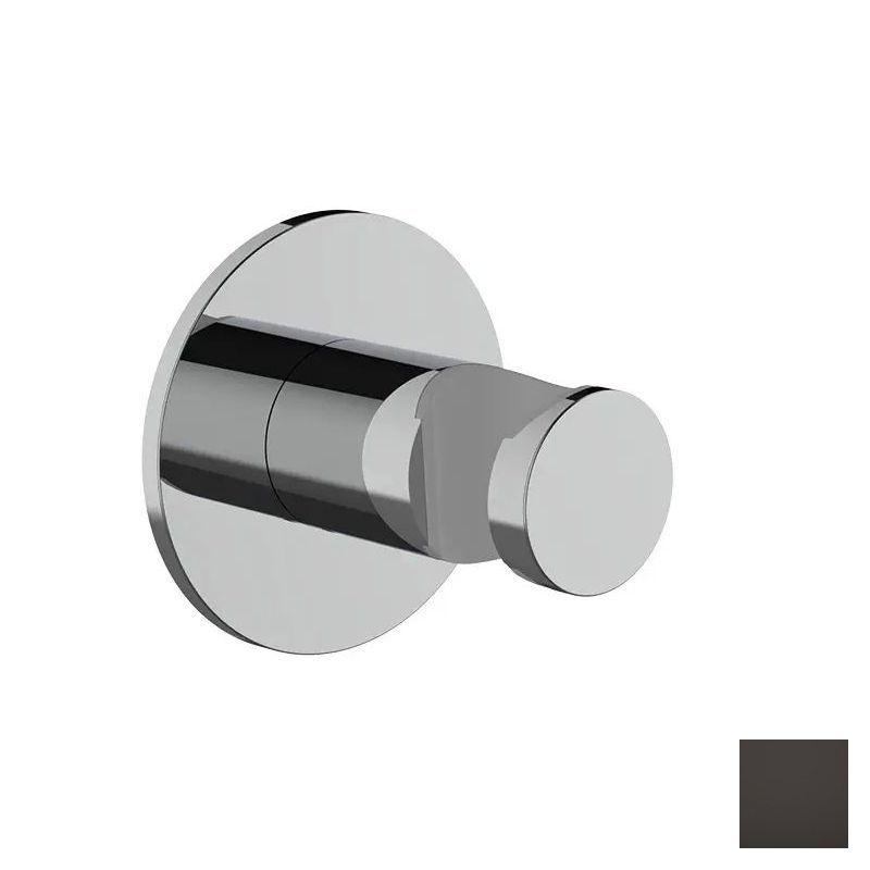 Almar Round Держатель душевой лейки на стену из латуни, цвет: PVD polished deep black E120012.DB