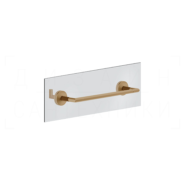 Gessi Ingranaggio Полотенцедержатель для крепления на стекло 35 см, цвет: warm bronze brushed PVD 63924#726
