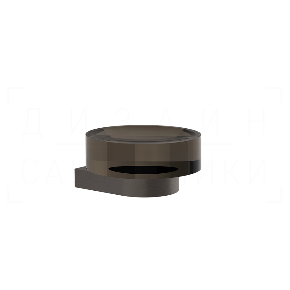 Gessi Perle Мыльница с стеклянной чашей, подвесная, цвет: black metal brushed PVD 74812#707