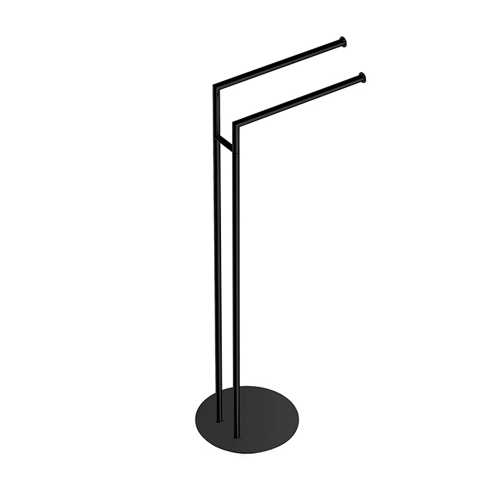 Colombo Design Mini Стойка с двойным полотенцедержателем 83,5x36 см, напольная, цвет: matt black B4038.NM