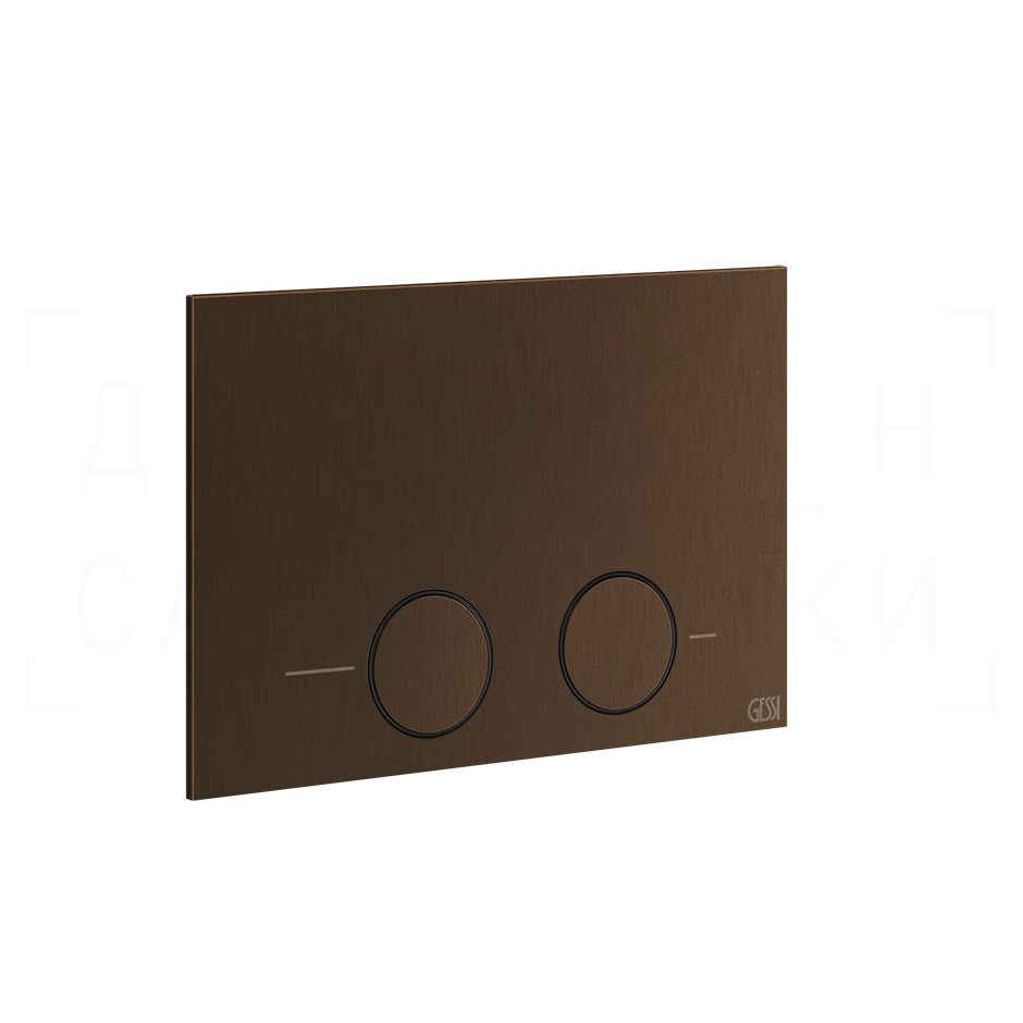 Gessi Total Look Кнопка смыва для инсталляции Tece, 2 режима, латунь, цвет: dark bronze 54617#845