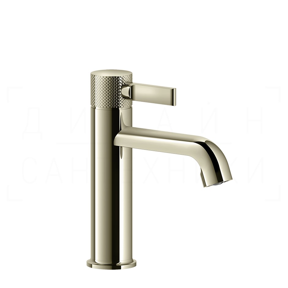 Gessi Inciso Смеситель для раковины, с донным клапаном, излив 13,5 см, цвет: nickel PVD 58001#720