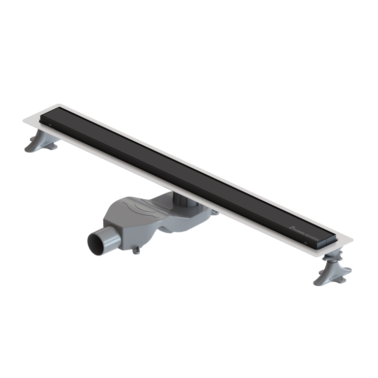Boheme Premium Linear Трап линейный 80 см, с решеткой со щелью для воды и сифоном, цвет: black 982-80-B