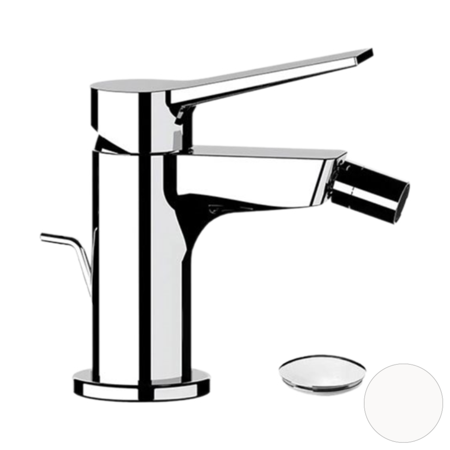 Remer Slash & Dot Смеситель для биде, с донным клапаном, цвет: bianco opaco SL20BO