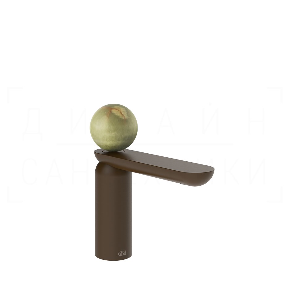 Gessi Perle Смеситель для раковины, с донным клапаном, излив 13,2 см, цвет: dark bronze 74551#845