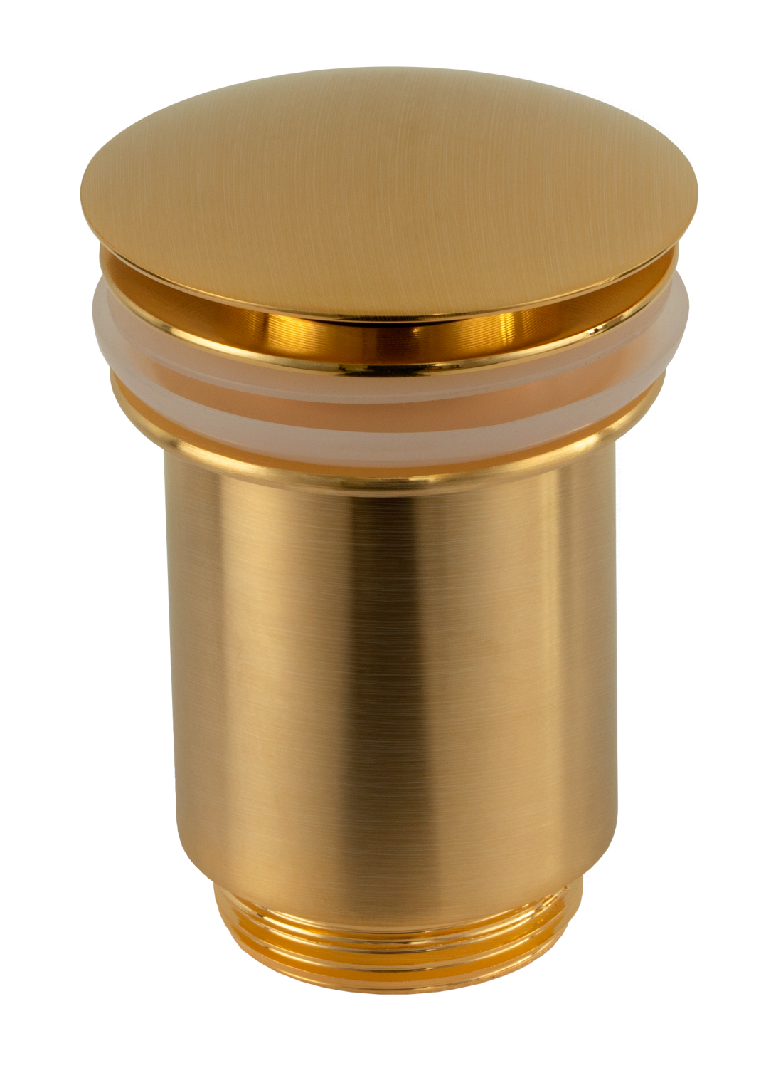 Remer Донный клапан click-clack с переливом, цвет: oro spazzolato 905CC114BG