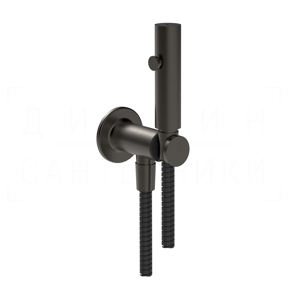 Gessi Inciso Гидроершик без смесителя, шланг 125 см, цвет: black metal brushed PVD 58151#707