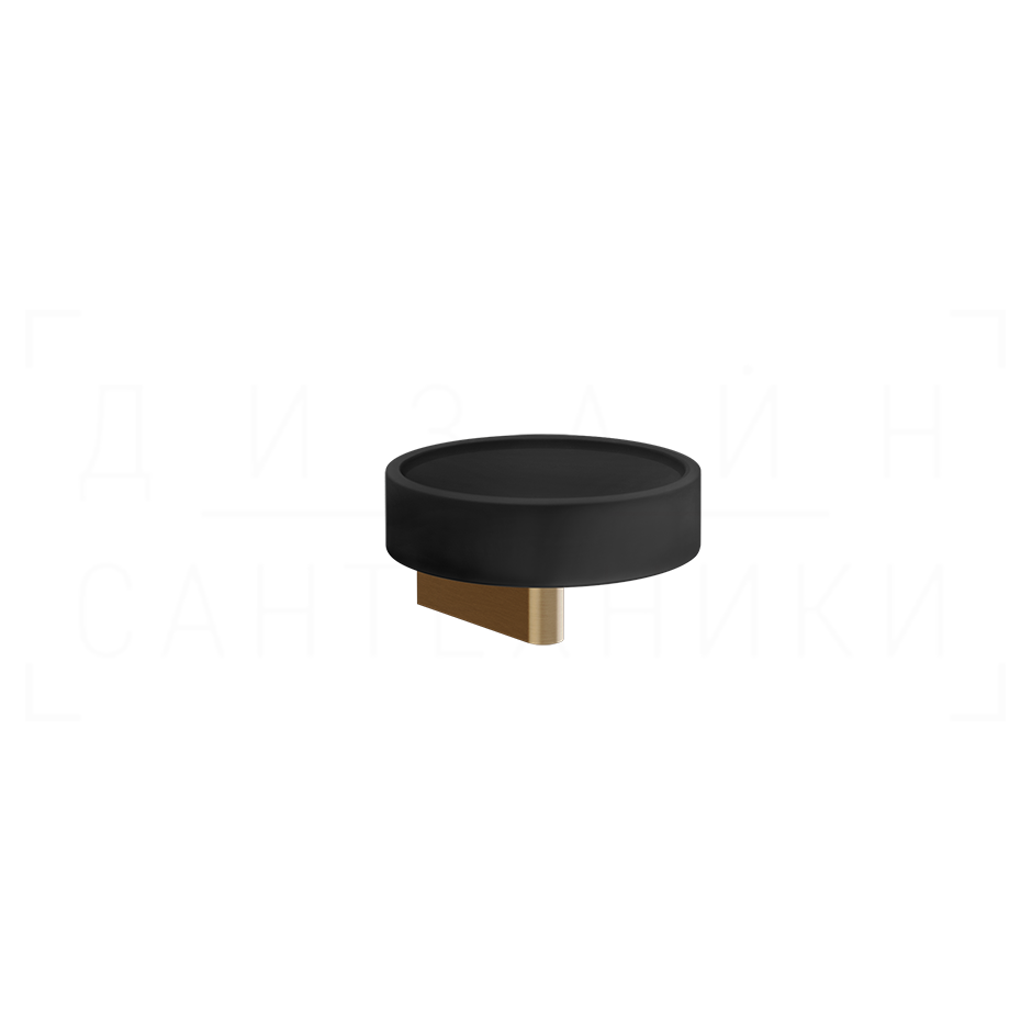 Gessi Origini Мыльница с керамической чашей Neolite, подвесная, цвет: black/deep bronze brushed PVD 66402#791