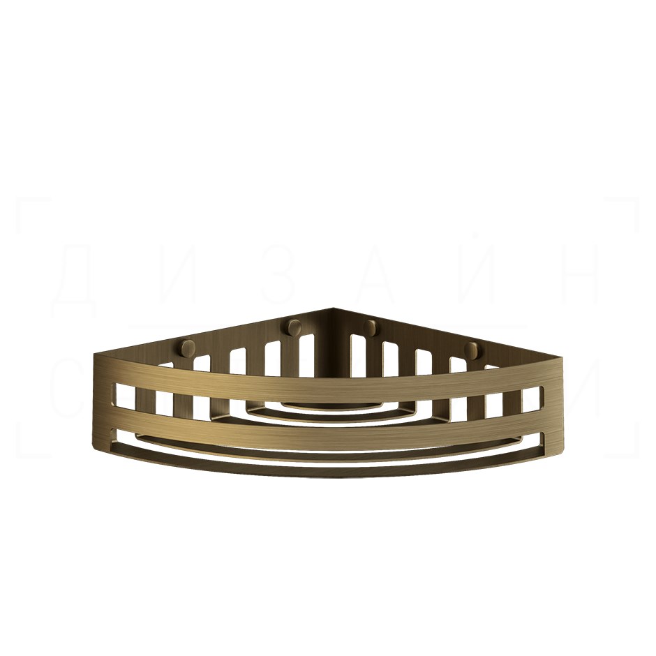 Gessi Rilievo Полка металлическая угловая 28 см, подвесная, цвет: antique brass 59561#713