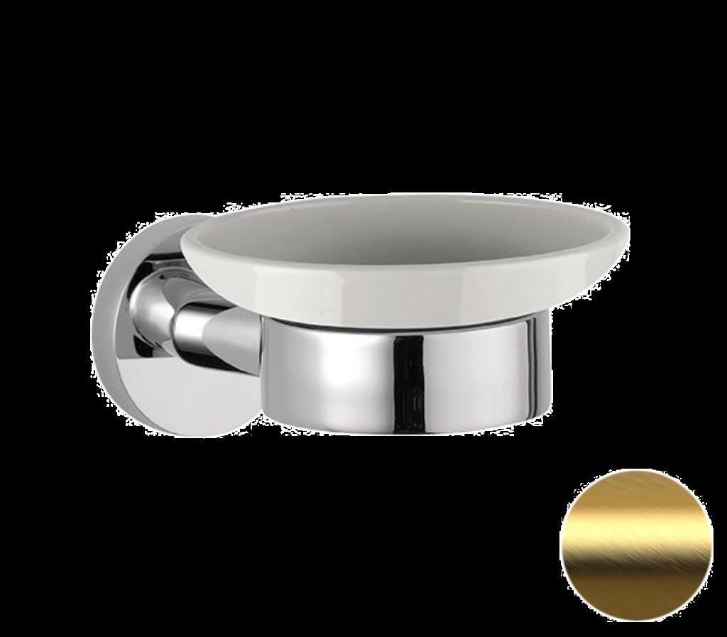 Remer Guest Мыльница с керамической чашей, подвесная, цвет: oro spazzolato GS10BG