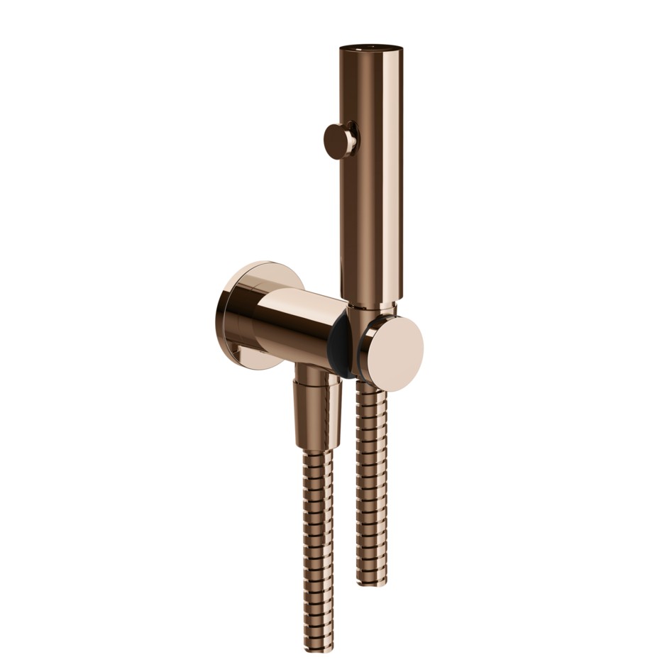 Gessi Cono Гигиенический душ многоструйный, держатель с подвод. воды, шланг 125 см, цвет: copper PVD 45123#030