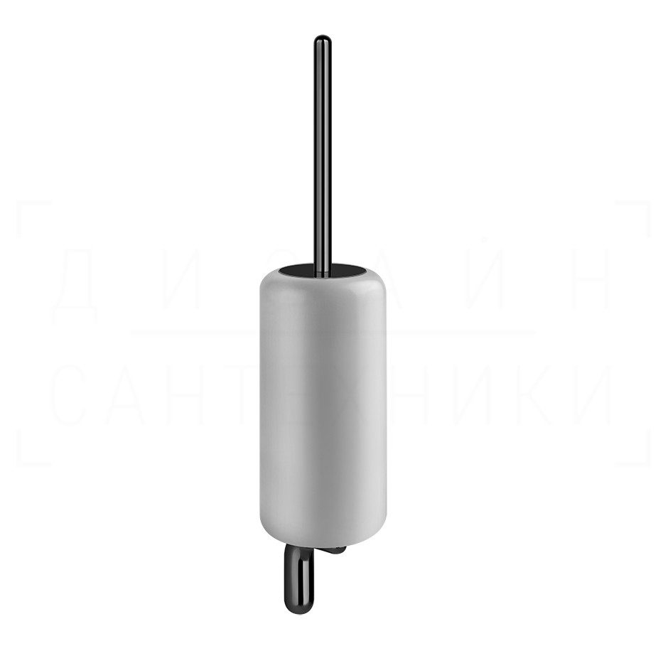 Gessi Goccia Ершик для унитаза подвесной, с кермической колбой Gres, цвет: white/black metal PVD 38019#706