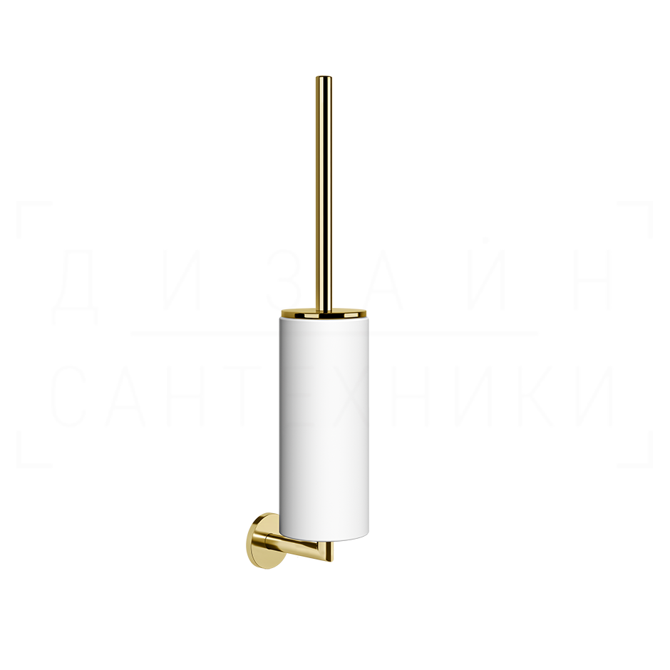 Gessi Ventaglio Ершик для унитаза подвесной, с кермической колбой Neolite, цвет: white/gold PVD 63619#246