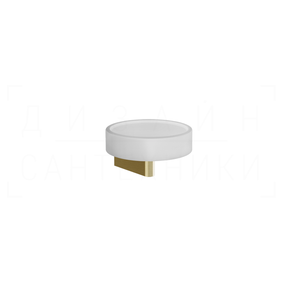 Gessi Origini Мыльница с керамической чашей Neolite, подвесная, цвет: white/brushed brass PVD 66401#727