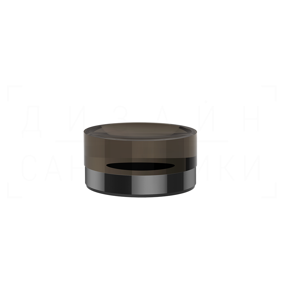 Gessi Perle Мыльница с стеклянной чашей, настольная, цвет: black metal PVD 74826#706