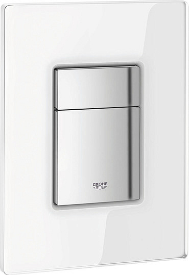 Grohe Skate Cosmopolitan Кнопка смыва для унитаза, 2 режима, стекло, цвет: белая луна 38845LS0