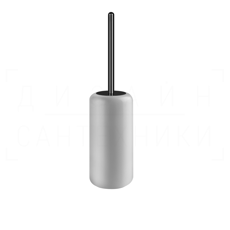 Gessi Goccia Ершик для унитаза напольный, с кермической колбой Gres, цвет: white/black metal PVD 38043#706