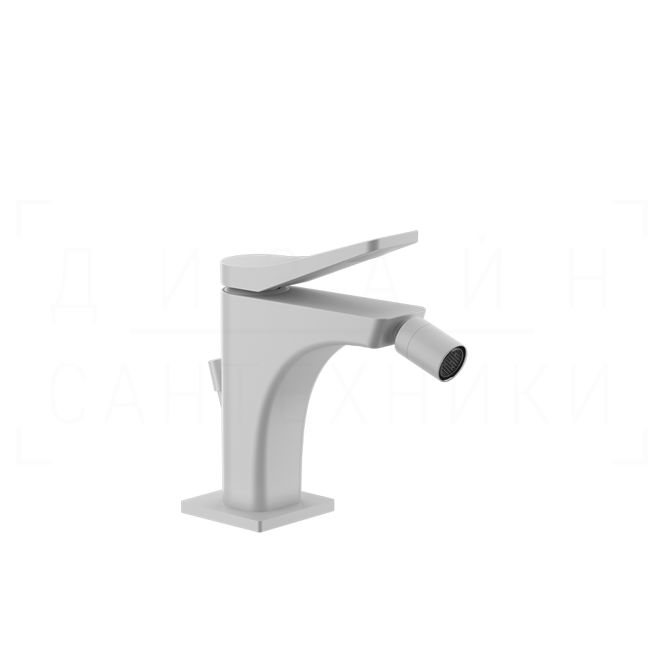 Gessi Rilievo Смеситель для биде с донным клапаном, излив 11,4 см, цвет: matte white 59007#279