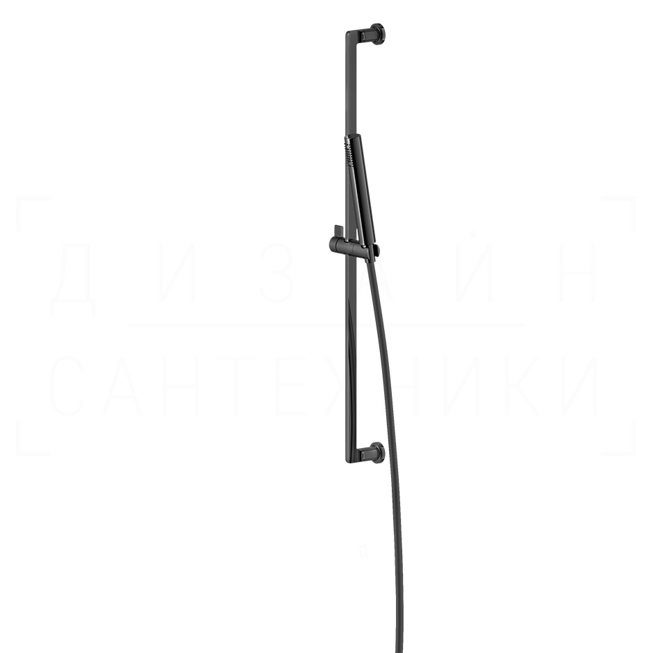 Gessi Inciso Душевой гарнитур: ручной душ, штанга, держатель, шланг 150 см, цвет: black metal PVD 58145#706