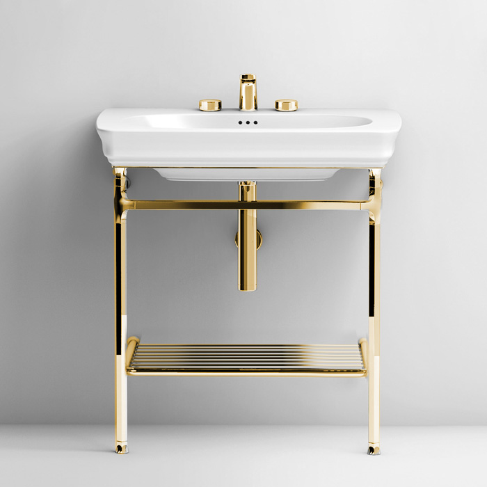 ArtCeram Civitas Консоль напольная металлическая для раковины 55x44x75h см, цвет: gold CIA002 73
