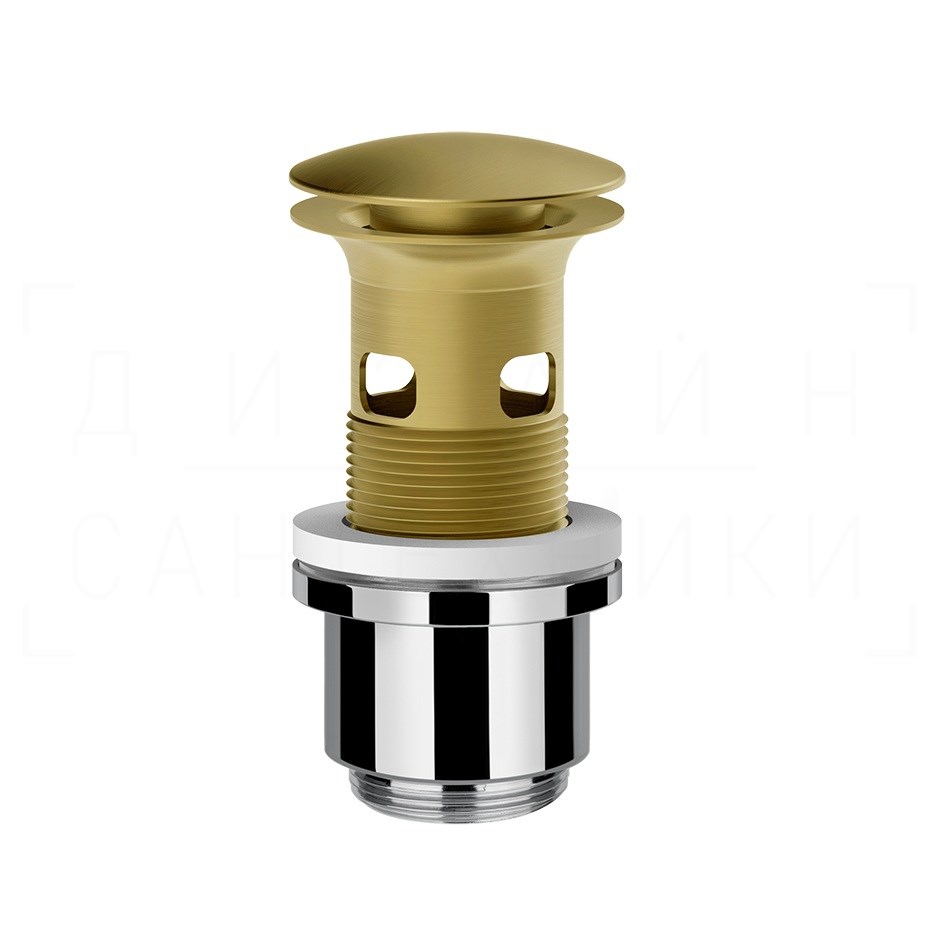 Gessi Донный клапан с переливом “Stop&Go”, цвет: gold brushed 01422#716