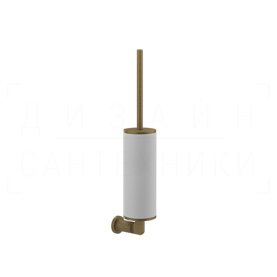 Gessi Inciso Ершик для унитаза подвесной, с кермической колбой Neolite, цвет: white/antique brass 58519#713