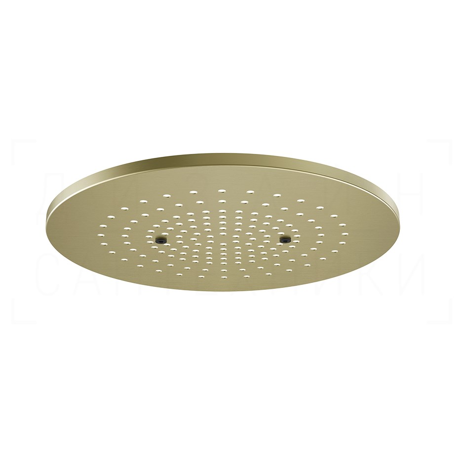 Gessi Afilo Потолочный душ d35,5 см, встраиваемый, 1 вид струи, хромотерап., цвет: brushed brass PVD 57018#727