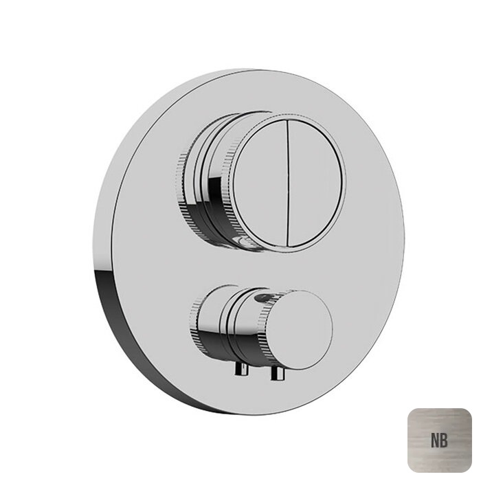 Almar Core Round Термостат для душа, внешняя часть на 2 потребителя, цвет: nickel brushed E176632.NB