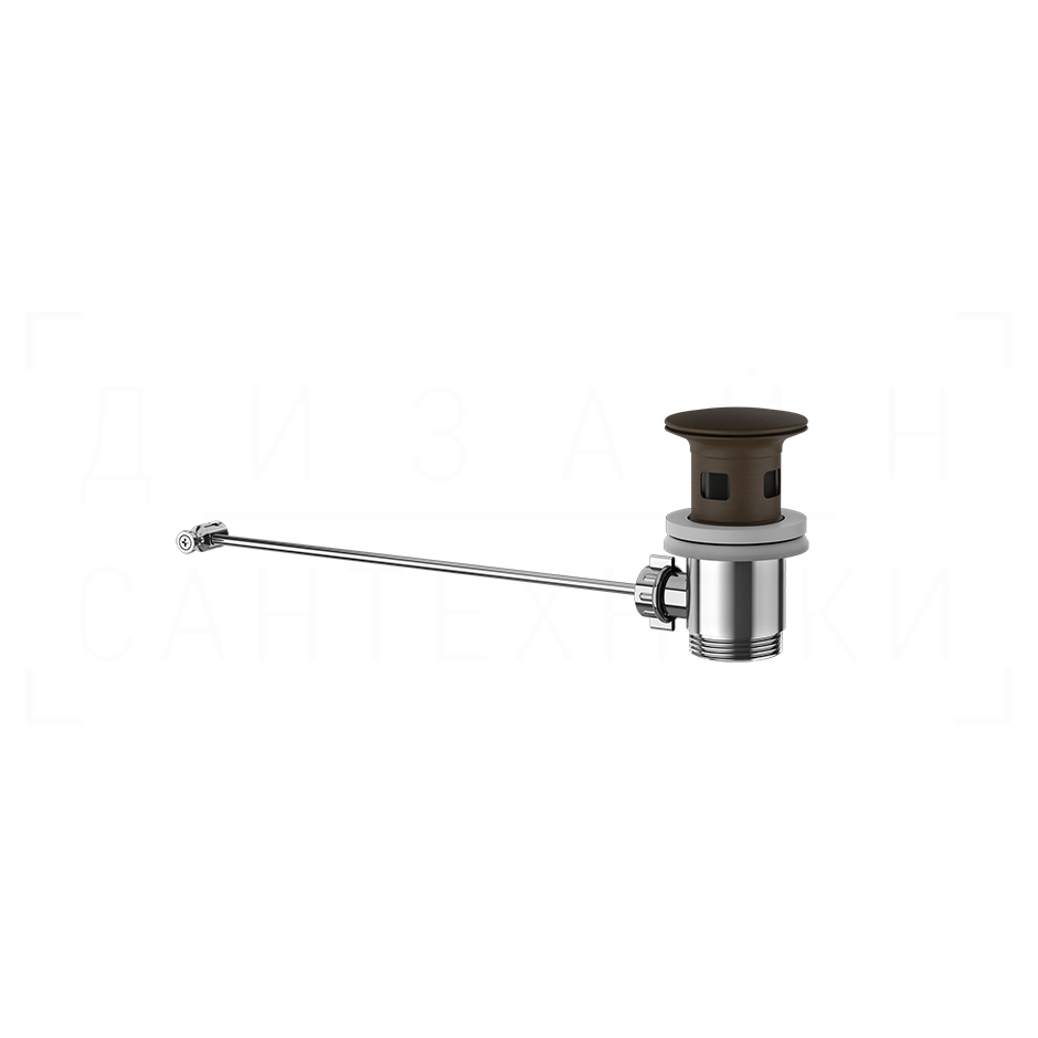 Gessi Донный клапан автоматический, с переливом, цвет: dark bronze 29263#845