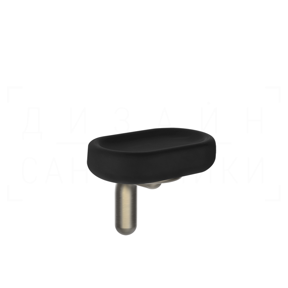 Gessi Goccia Мыльница с керамической чашей Gres, подвесная, цвет: black/finox brushed nickel 38002#149