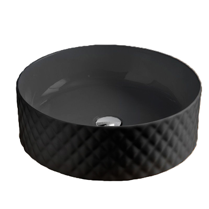 ArtCeram Rombo Раковина чаша d44x14,5h см, без перелива, цвет: matt black OSL009 17 00