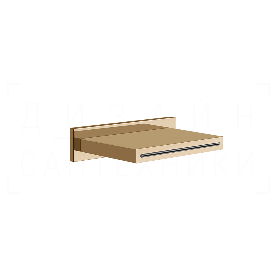Gessi Cascata Излив настенный 15,2 см, каскадный, цвет: warm bronze PVD 20293#735