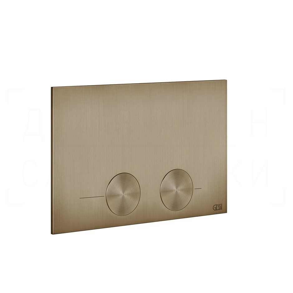Gessi Total Look Кнопка смыва для инсталляции Tece, 2 режима, латунь, цвет: deep bronze brushed PVD 54617#791