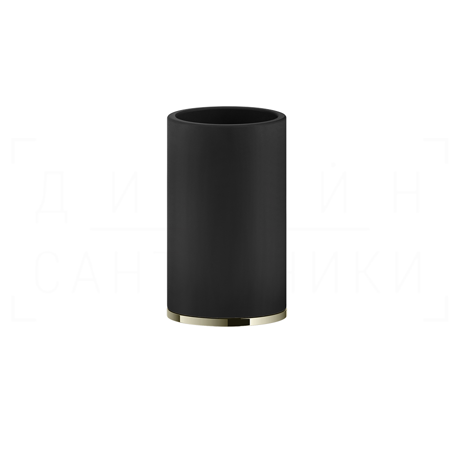 Gessi Inciso Стакан настольный, керамический Neolite, цвет: black/nickel PVD 58532#720