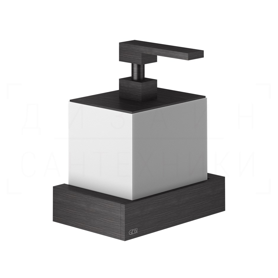 Gessi Inverso/Rettangolo Дозатор для жидкого мыла подвесной, колба Neolite, цвет: white/aged bronze 20813#187