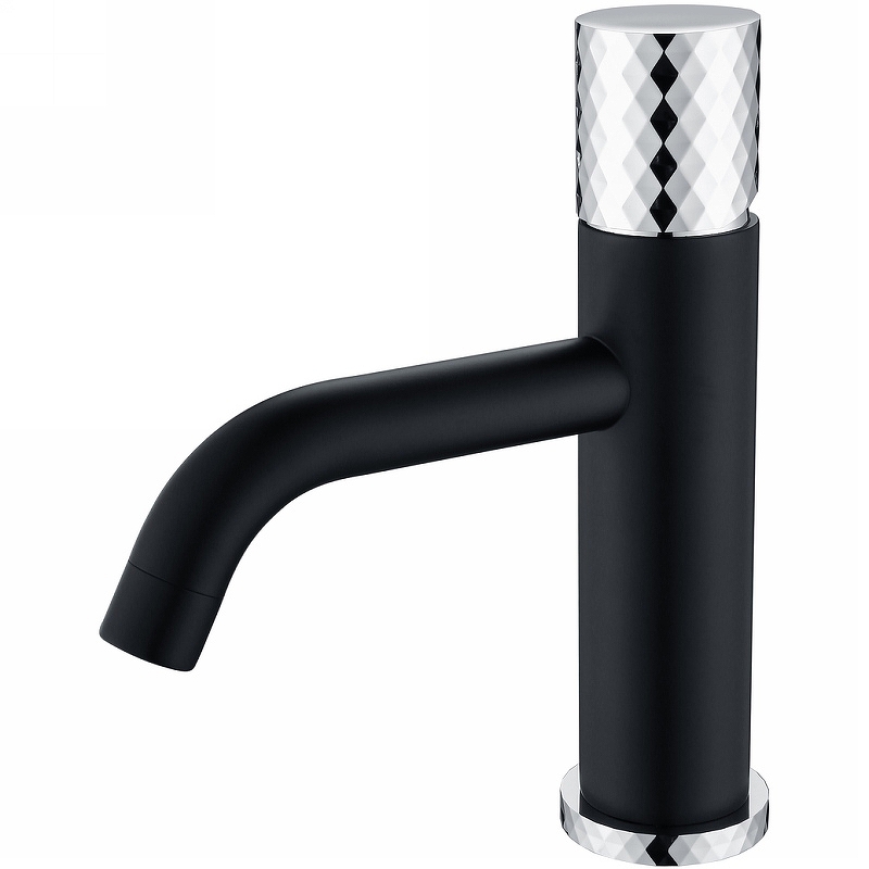 Boheme Stick Diamond Смеситель для раковины, излив 13,5 см, без донного клапана, цвет: black/chrome 121-BCR