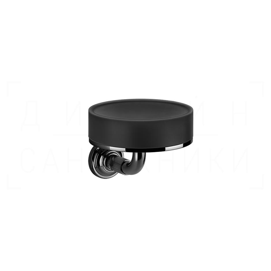Gessi Venti20 Мыльница с керамической чашей Neolite, подвесная, цвет: black/black metal PVD 65402#706