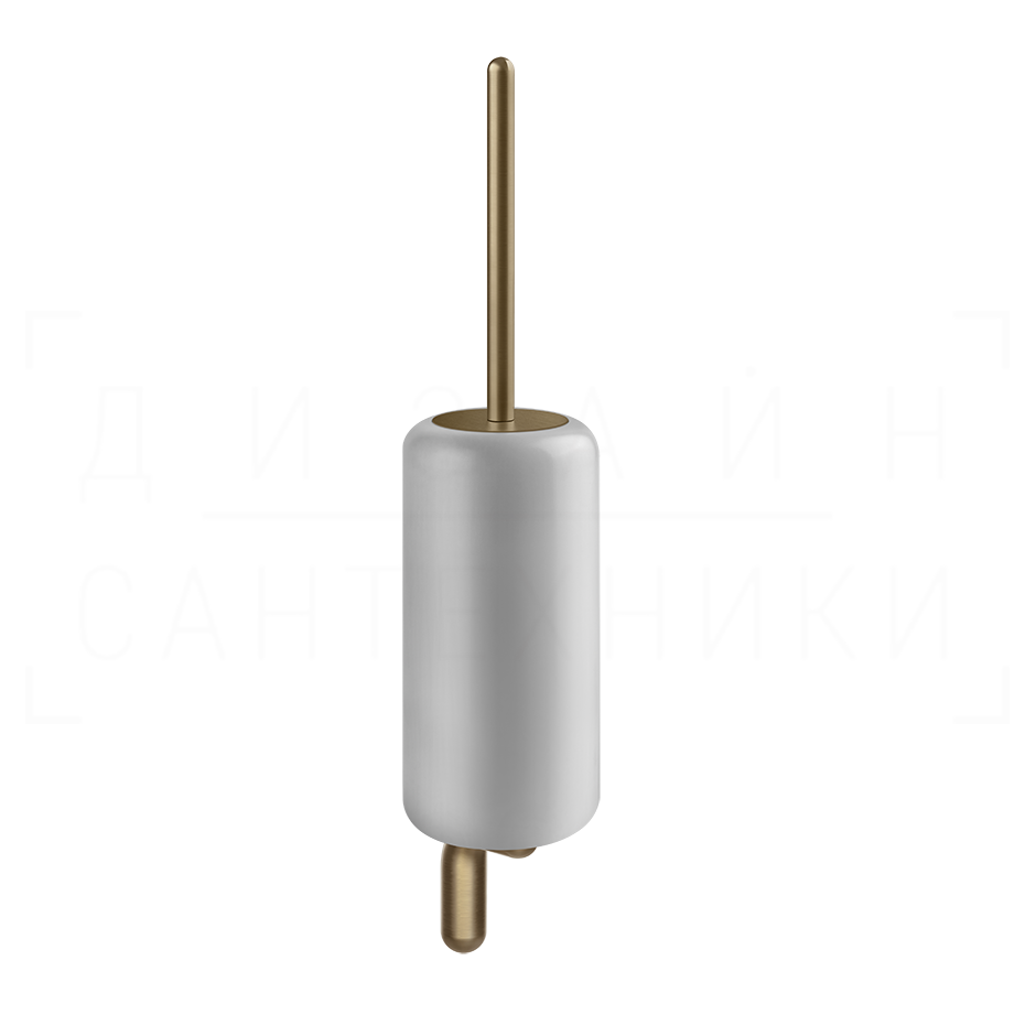 Gessi Goccia Ершик для унитаза подвесной, колба Gres, цвет: white/deep bronze brushed PVD 38019#791