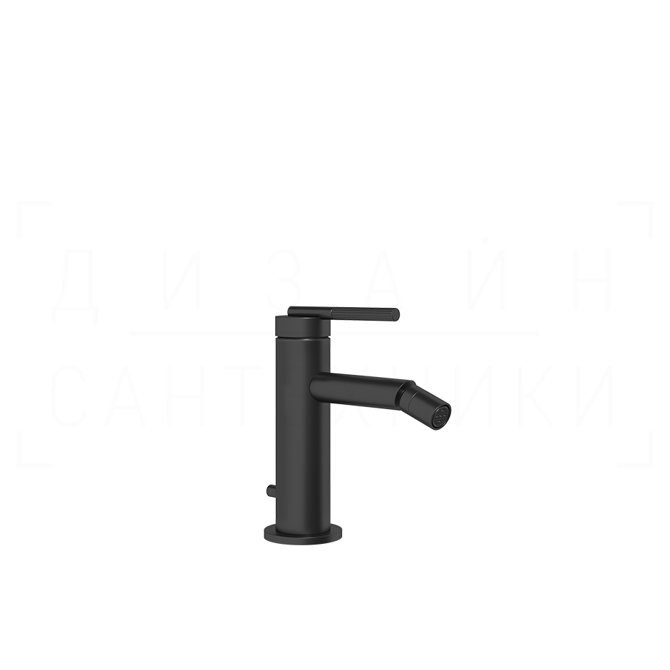 Gessi Ingranaggio Смеситель для биде с донным клапаном, излив 11,3 см, цвет: matte black 63507#299