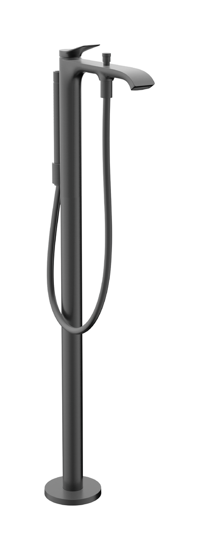 Hansgrohe Vivenis Смеситель для ванны напольный с душевым набором, цвет: шлифованный черный хром 75445340